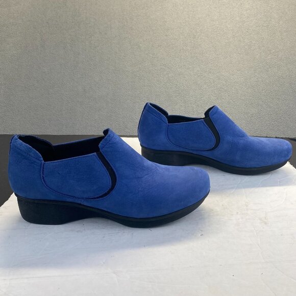 Womens Size 41/10.5-11 Dansko Blue Nubuck Leather Clogs Shoes Slip-On Loafers - Picture 2 of 16